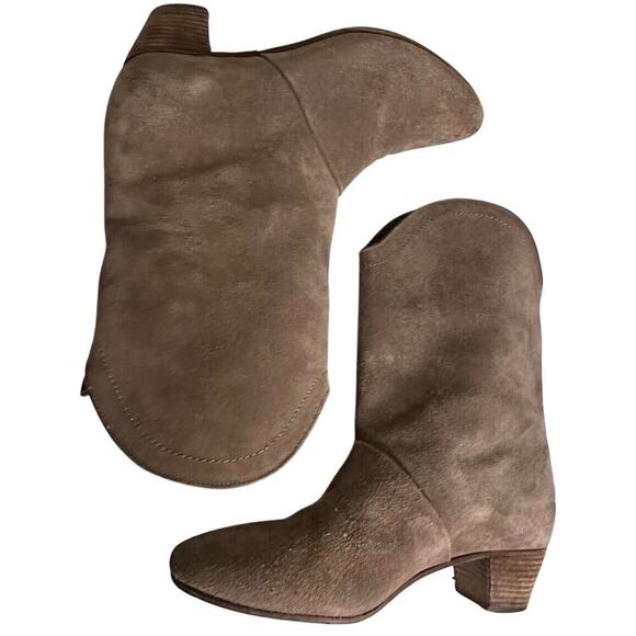 See By Chloe Shoes - See By Chloe Heeled Suede Leather Mid Calf Boots Women’s Sz 36.5 Festival Boho